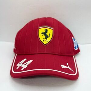 Puma Ferrari F1 Lewis Hamilton 44 Youth Hat Red Snapback Racing Cap 026276 01